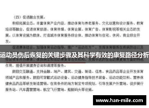 运动员伤后恢复的关键步骤及其科学有效的康复路径分析